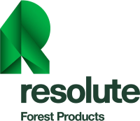 Logo von Resolute Forest Products (RFP).
